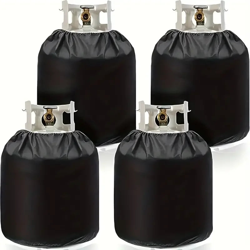 210D Black Oxford Cloth Propane Tank Cover – Protective Camping Gas Stove & Barbecue Kitchen Accessory