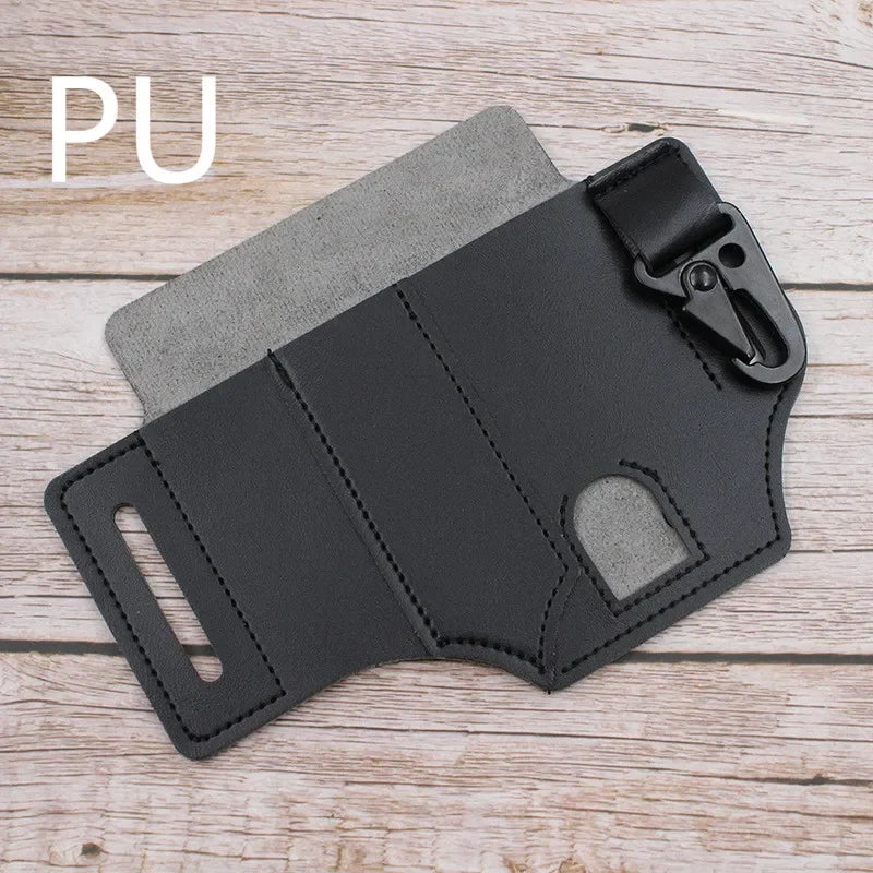 Leather Multitool Sheath - EDC Pocket Organizer Pouch for Leatherman Tools Camping Gear