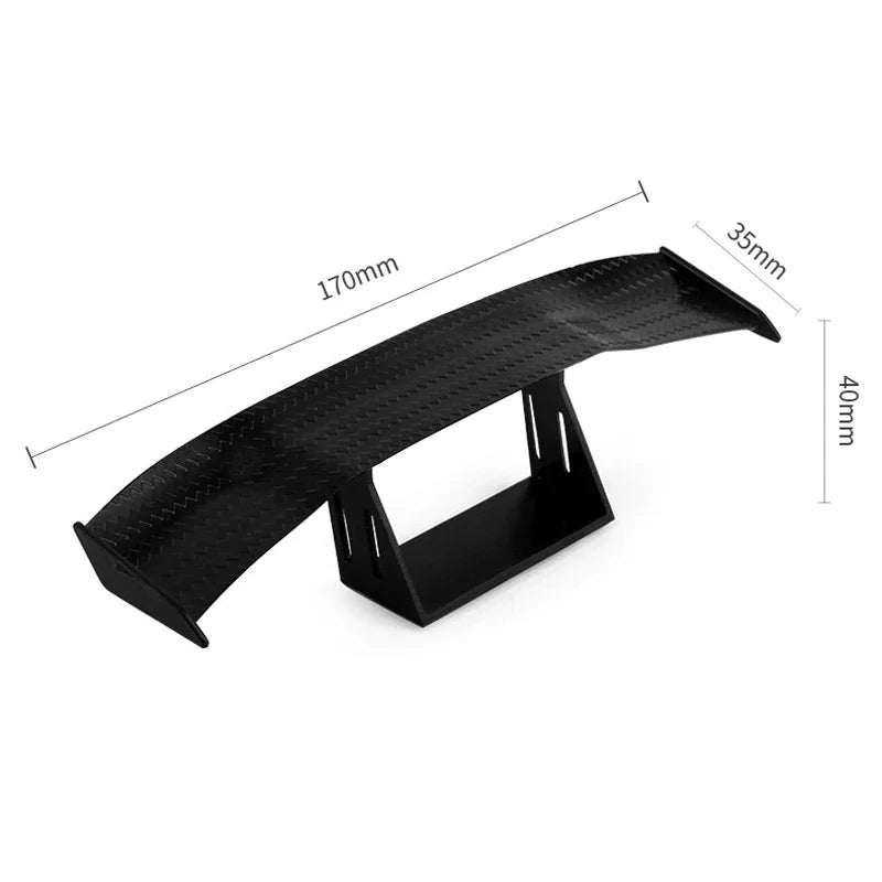 Black Mini Tail Fins Spoiler - Universal Car Exterior Racing Style Decorative Wing Accessories