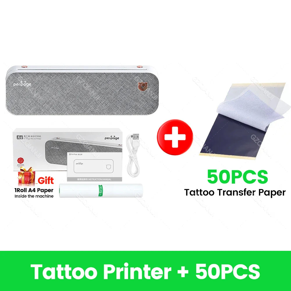 Peripage A40 Thermal Printer – Wireless Bluetooth & USB Mobile Printing Machine for Text, PDF, Tattoo Transfers