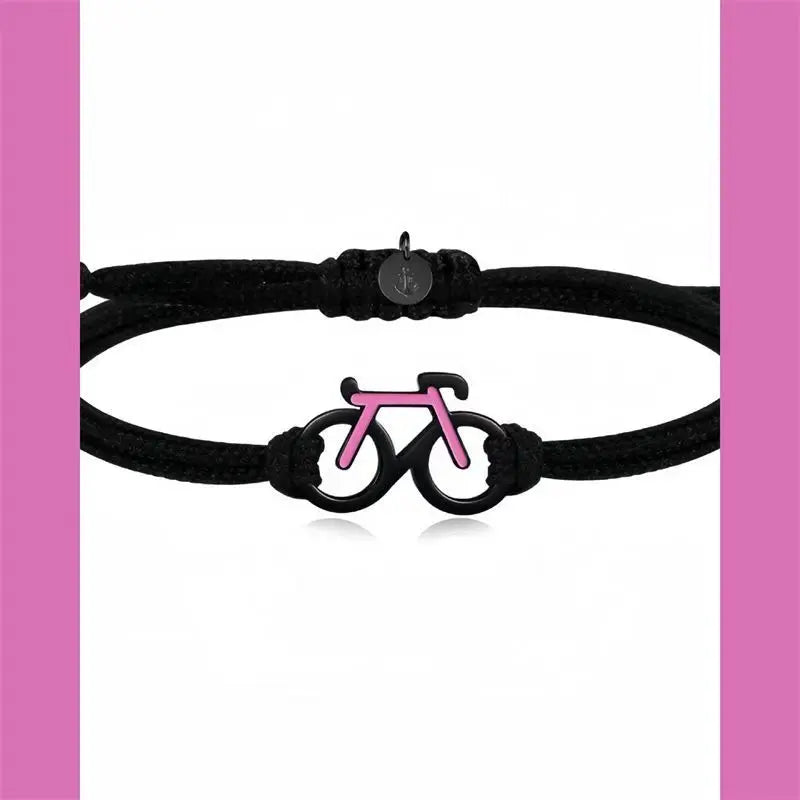 2025 Fashion Bicycle Bracelet – Trendy Pink Sports Cycling Pendant Jewelry