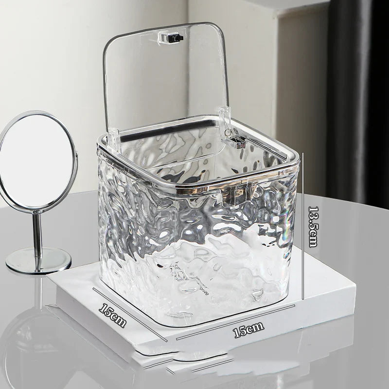 Acrylic Hair Accessories Organizer — Clear Storage Box for Hair Ties, Headbands, and Laundry Pods, Desktop Organizer