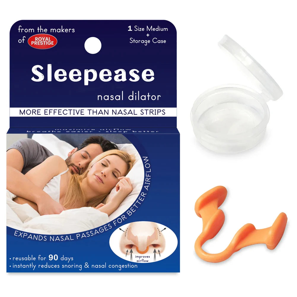 Silicone Nose Clip Anti-Snoring Aid - Nasal Dilator to Stop Snoring, Improve Breathing & Sleep for Rhinitis Relief