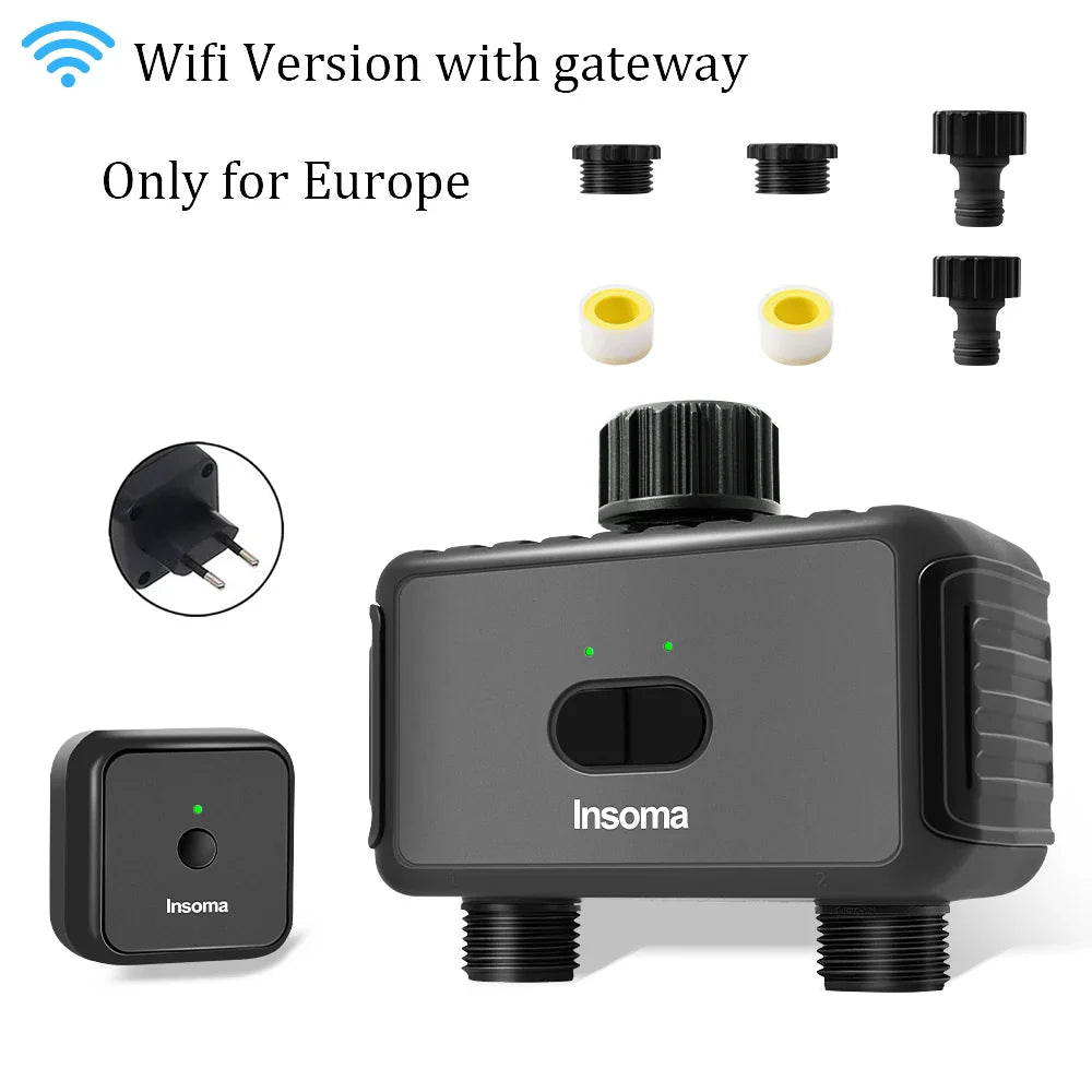 Zigbee/WiFi Automatic Water Timer β Dual Hose Garden Irrigation System, Sprinkler Programmer, Alexa Support