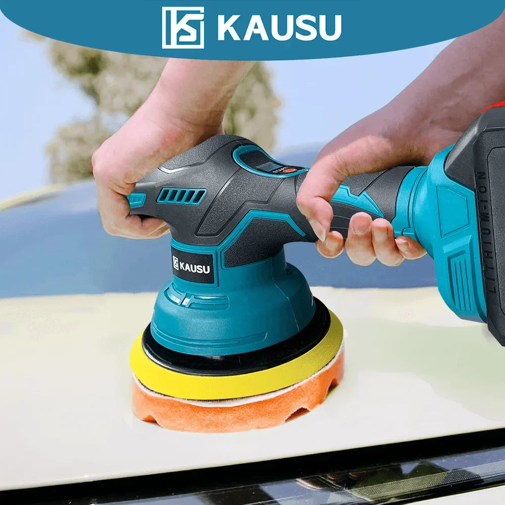 Cordless Electric Car Polisher with Digital Display – Automotive Waxing & Rotary Polishing Tool for Makita 18V Battery (Tool Only, No Battery)