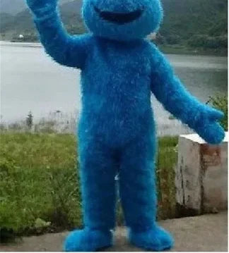 Elmo Mascot Costume - Long Fur Halloween Carnival & Party Cosplay Outfit