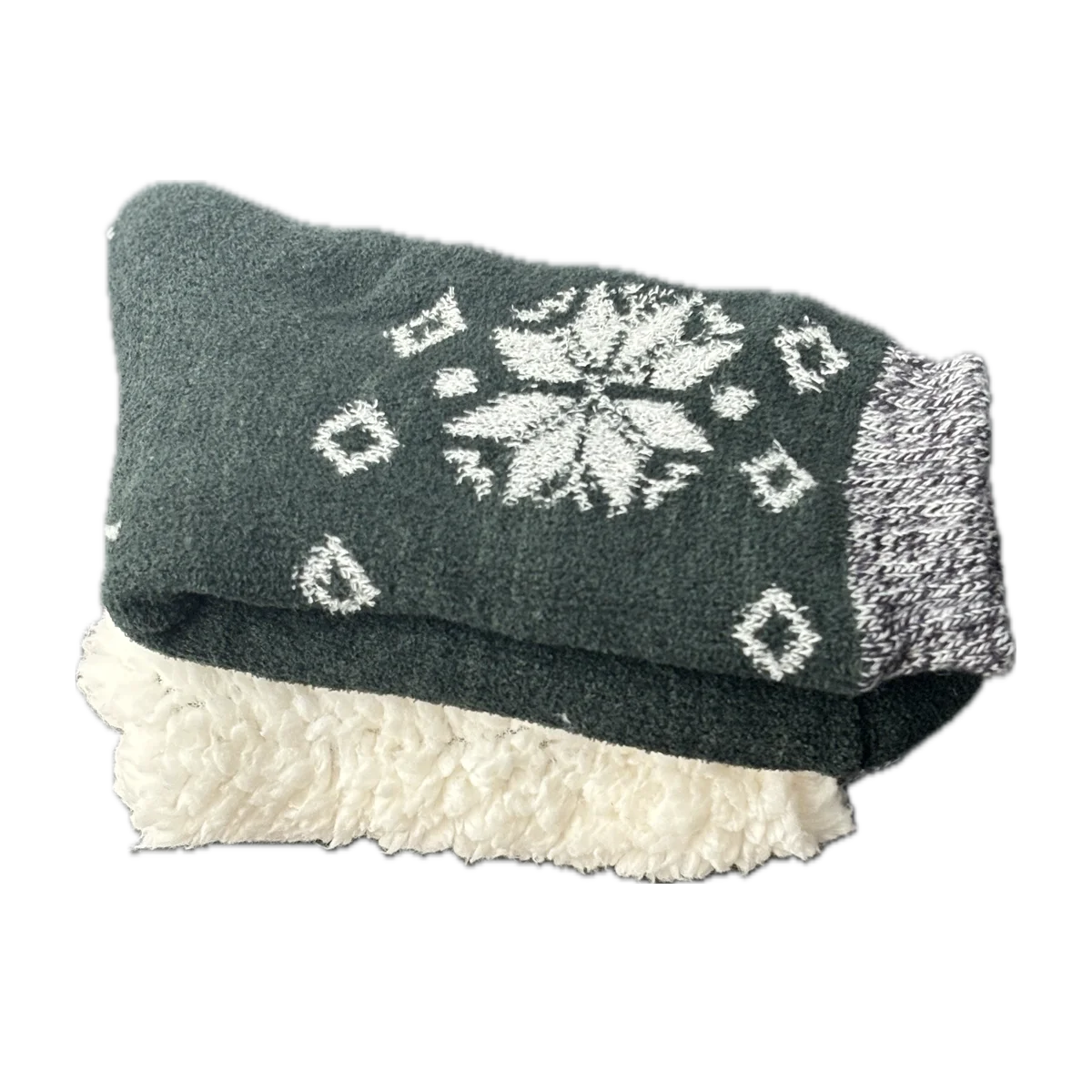 Men’s Winter Thermal Socks – Warm Leopard Print Short Plush Velvet Non-Slip Fuzzy Floor Socks, Camouflage Gift 2023