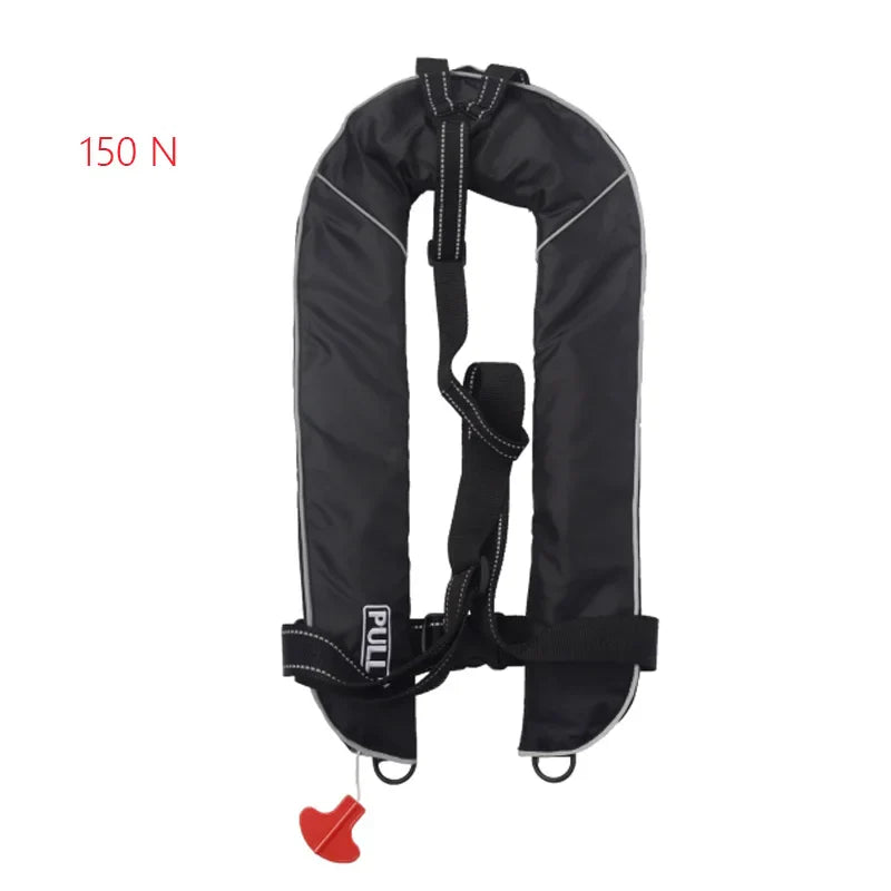 Professional Self-Inflatable Fishing Vest β 150N/100N Life Jacket for Adults, Manual & Auto Water Sports