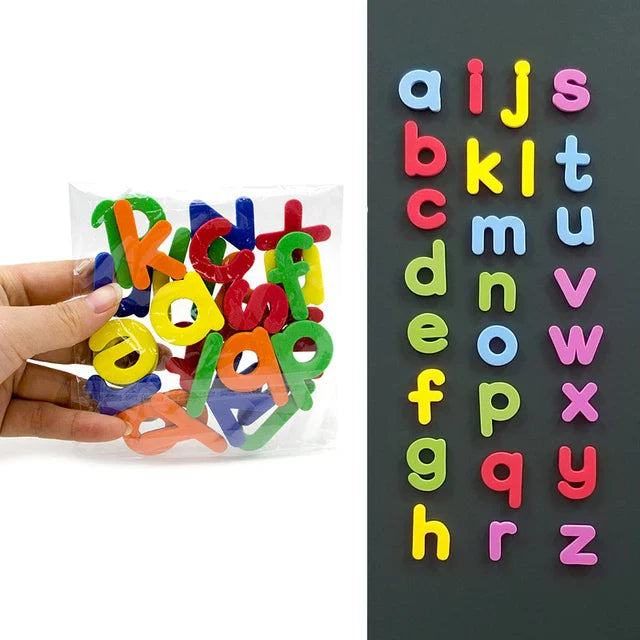 24-76pcs Magnetic Alphabet Letters — EVA Foam Refrigerator Stickers for Toddlers & Kids, Educational Spelling & Counting Toy Gift