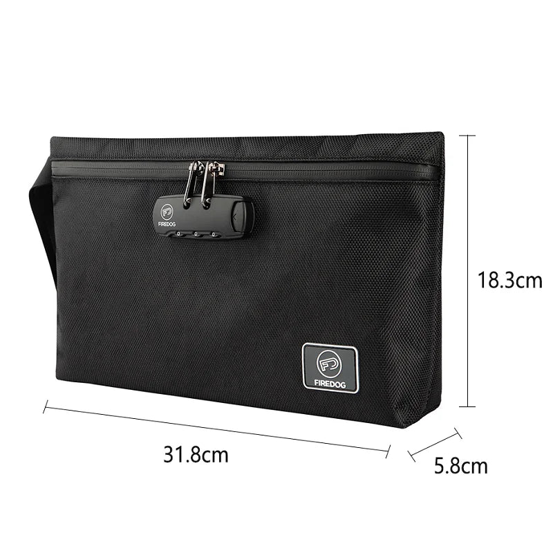 Travel Storage Bag with Password Lock – Waterproof Anti-Odor Safe Handbag for Files, Cards, and Smoking Pipe Storage