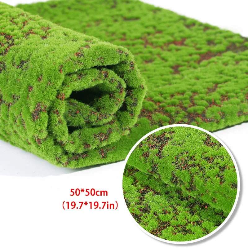 50×50cm Artificial Grass Rug - Faux Moss Lawn Mat for Garden, Landscape, Festival & Wedding Decor