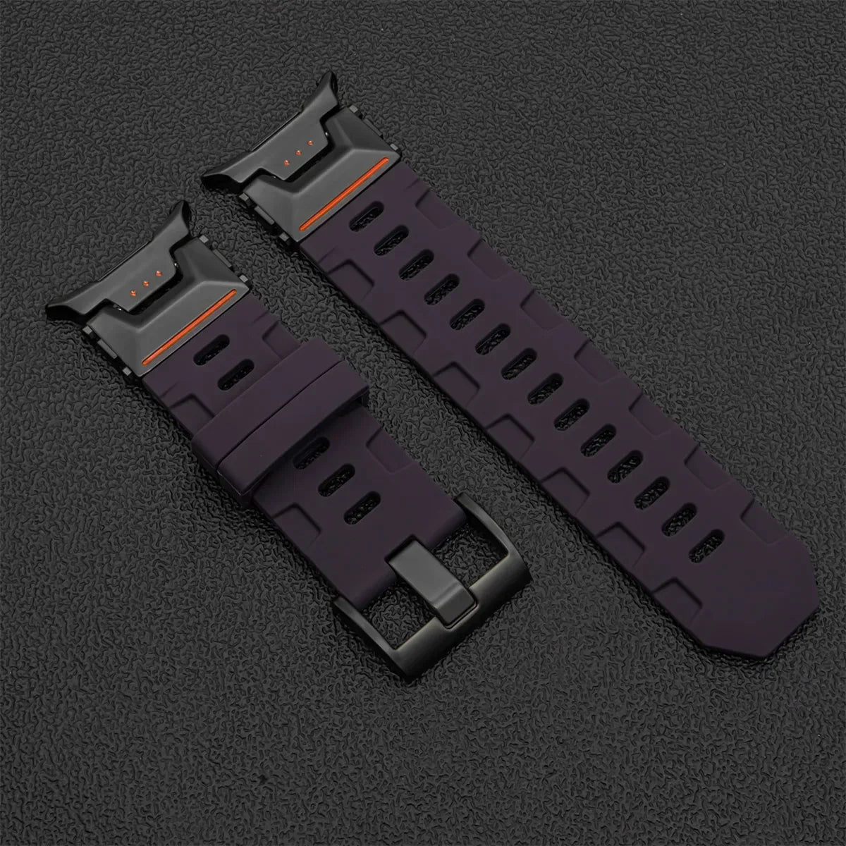 Soft Silicone Luxury Sport Strap for Samsung Galaxy Watch Ultra 47mm — No-Gap Curved End Band for Men