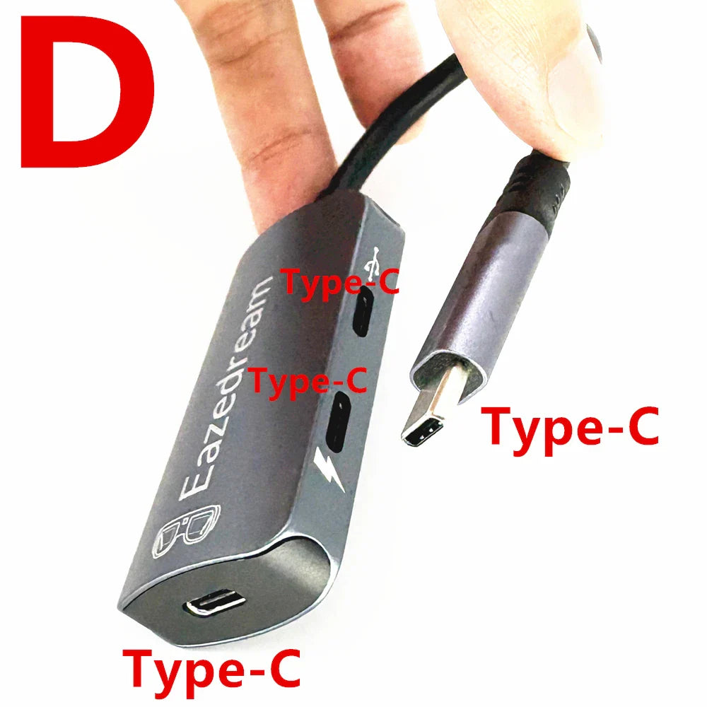 AR Glasses Hub – Multi-Device Type-C & HDMI-Compatible Charging Adapter for Xreal, Viture, Rokid, Rayneo XR