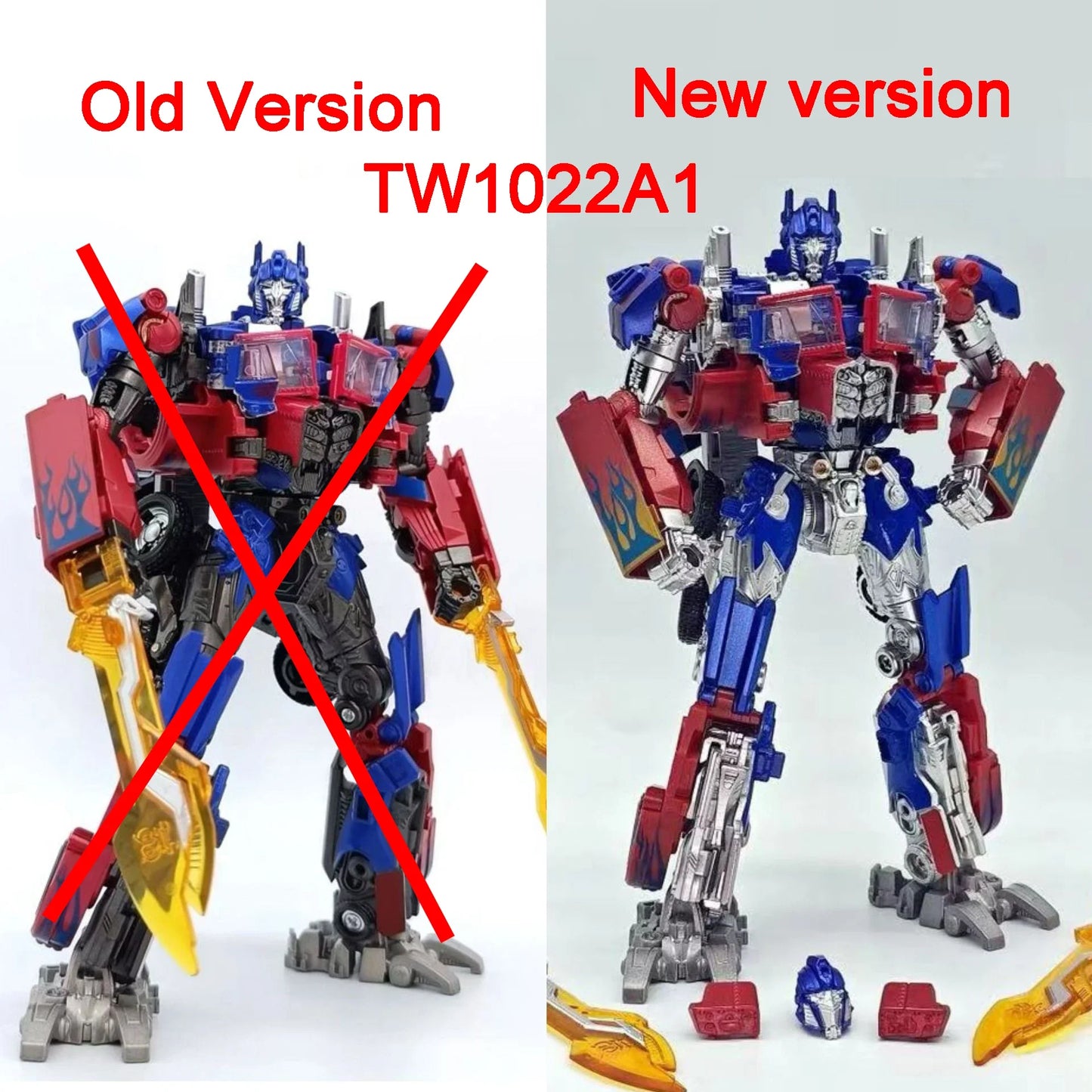 Baiwei Shockwave Transformation Toys – Sentinel Prime TW1024, Ironhide TW1026 & Bumblebee TW1025 Robot Figures TW1028/TW1030