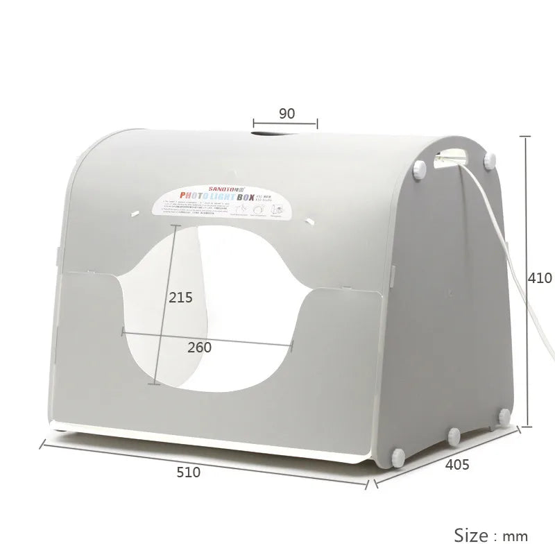 SANOTO LED Photograph Lightbox – Dimmable Photo Studio Softbox for Manicure & Tabletop Shooting