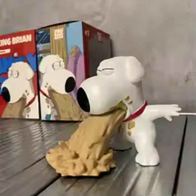 Family Guy Puking Brian & Stewie Figure - PVC Youtooz Style Collectible Model Toy & Christmas Decor Gift