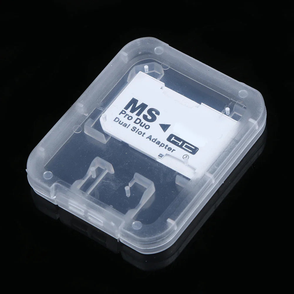 Memory Card Adapter – Micro SD/TF to MS Pro Duo for PSP with Dual 2-Slot White Adapter