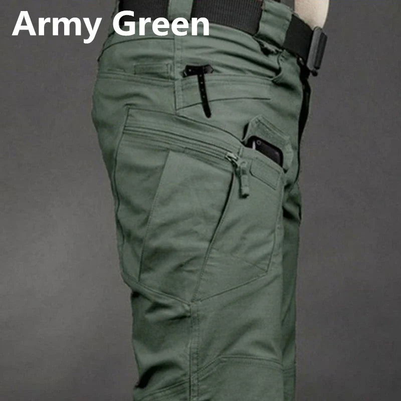 Men’s Tactical Cargo Pants 6XL – Waterproof Multi-Pocket Outdoor Hiking & Fishing Casual Sports Trousers Plus Size Fit