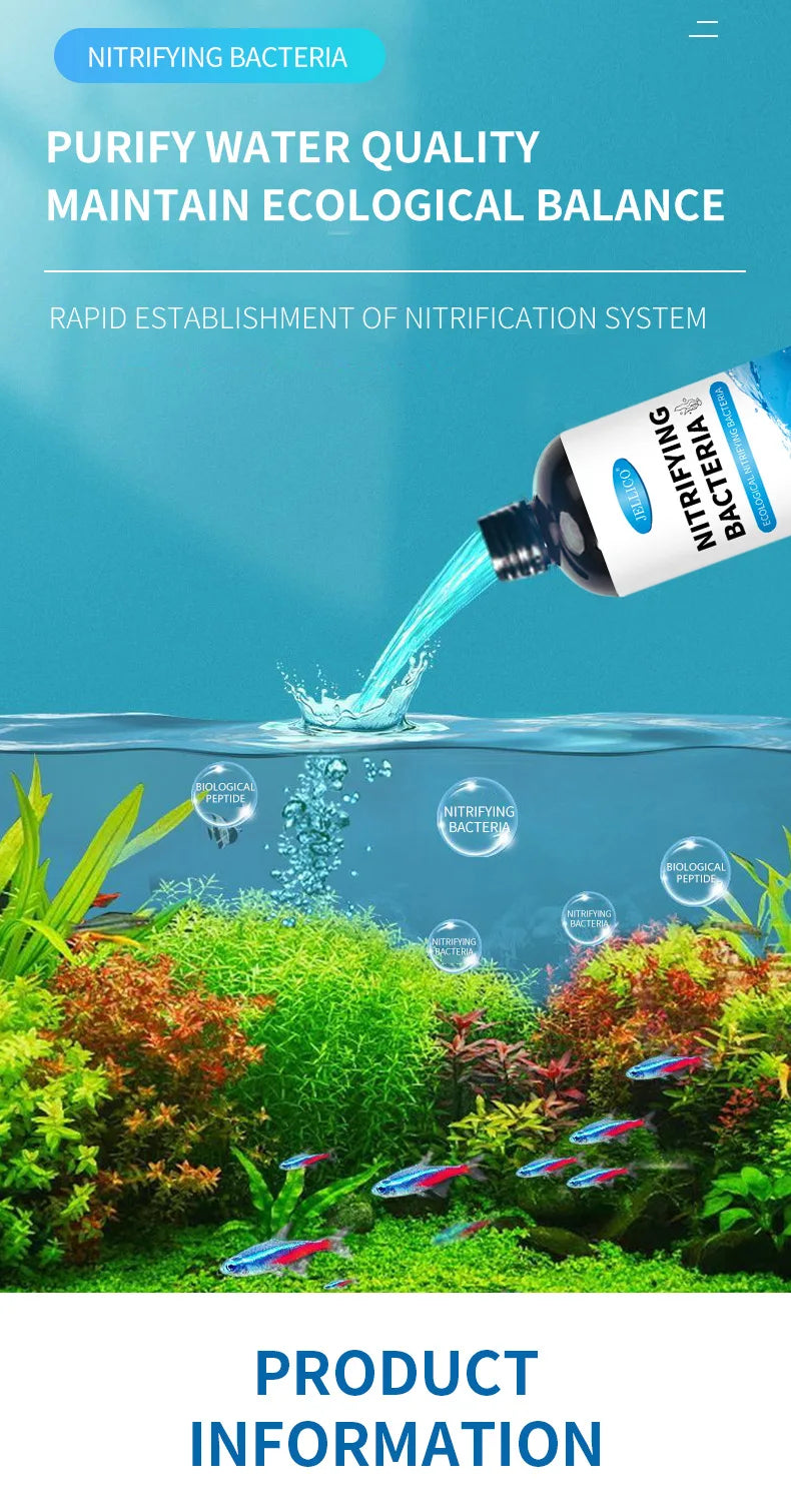 300ml Nitrifying Bacteria Liquid β Fish Tank Water Purifier & Treatment for Aquarium Fish Farming