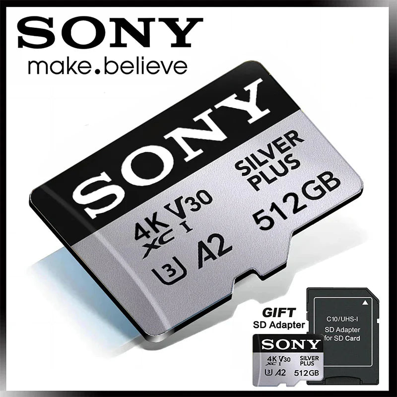 SONY High-Speed 1TB Micro SD Card — Full HD Memory Card for Phone, Tablet & PC (512GB/256GB/128GB/64GB)