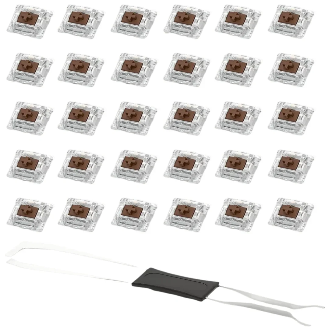 Mechanical Keyboard Switch Set - 50/100pcs Hot Swappable Blue Red Brown Black Switches with Keycap Puller