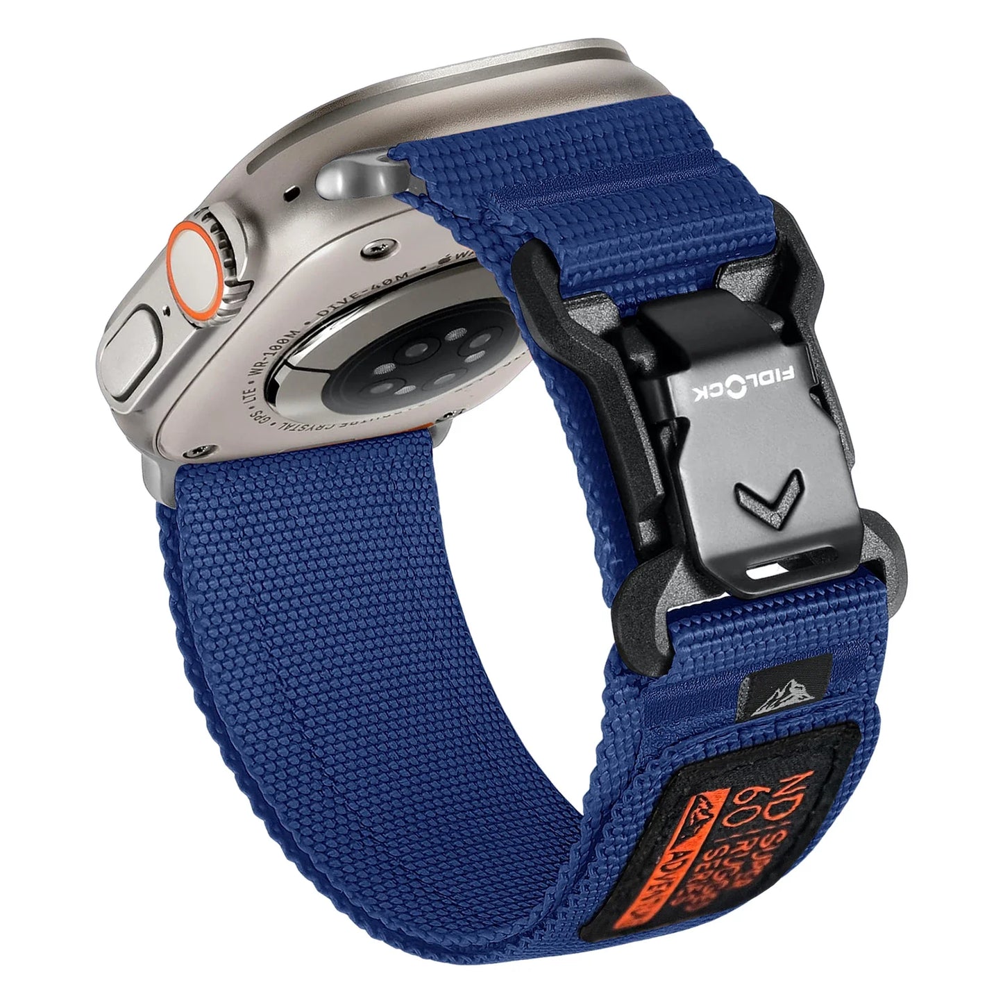 Magnetic Fidlock V-Shaped Buckle Sports Strap — Soft Wide Nylon Band Compatible with All Apple Watch Series