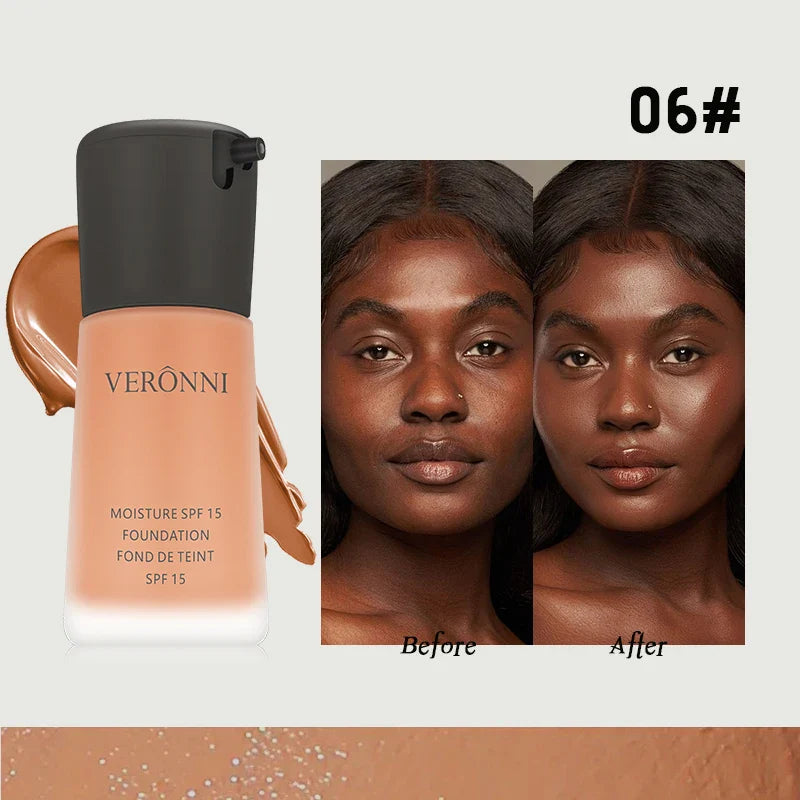 Matte Liquid Foundation – Full Coverage BB Cream with Oil Control, Waterproof & Long-Lasting Natural Face Base