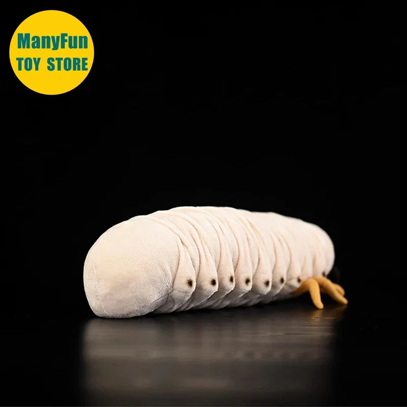 Realistic Grub Plush Toy - Lifelike Mealworm Simulation Stuffed Animal Cute Kawaii Gift Doll
