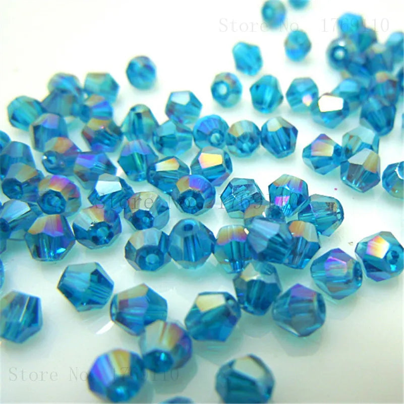 Isywaka 3–8mm Austria Crystal Bicone Glass Beads – Colorful Faceted Loose Spacer Beads for DIY Jewelry Making, Bracelet & Charm Craft Supplies