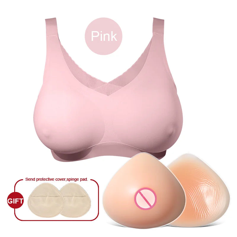 LERVANLA Silicone Fake Chest Pads – Small to Super Large Female Breast Enhancer for Underwear & Display