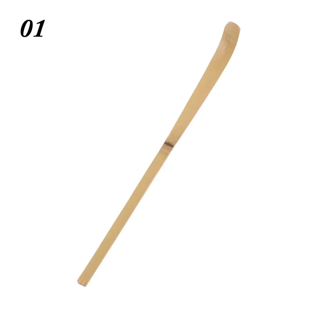 Small Bamboo Tea Sticks – Matcha Spoon, Black Bamboo Wood Tea Shells Leaf Spatula, Handmade Spice Kitchen Tool Teaware