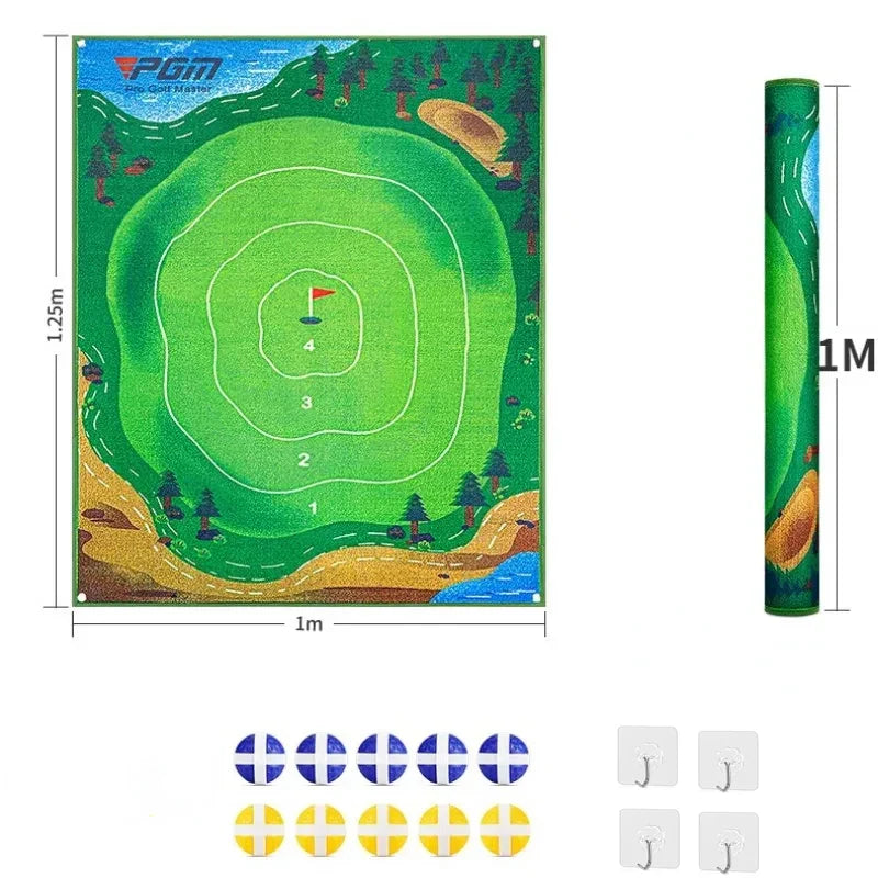 PGM DJD040 Indoor Mini Golf Training Aid – Suspended Dartboard Practice Hitting Mat for Indoor & Outdoor Golf Practice