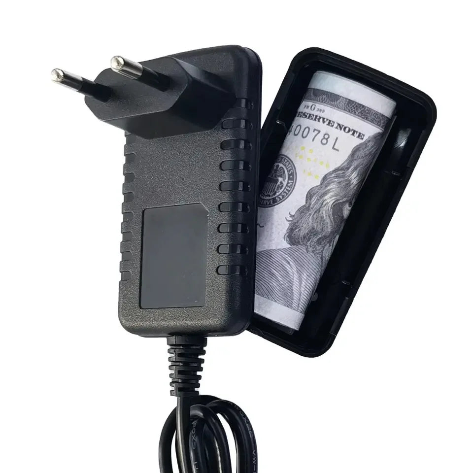 Money Safe Box with Key – Hidden Storage for Cash & Valuables (Travel, Anti-Theft, EU/US Plug)