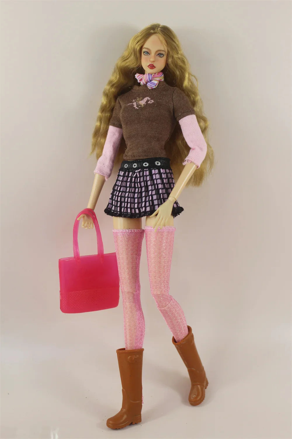 Handmade BABI CLOTHES Leather Overcoat – 11.5 Inch 30cm Doll BJD Outfit Accessories Gift