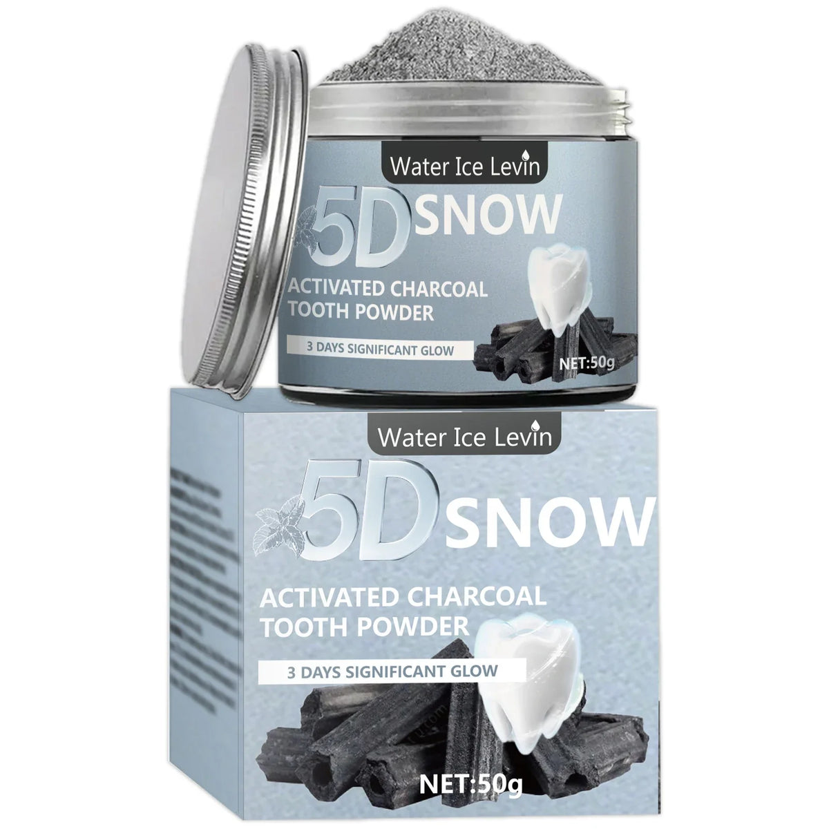 Bamboo Charcoal Teeth Whitening Powder - Natural Deep Cleaning Toothpaste Alternative for Fresh Breath and Daily Oral Care