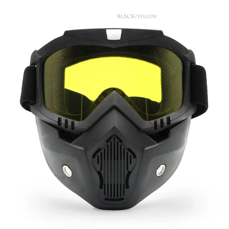Versatile Tactical Face Mask with Detachable Protective Goggles – 6 Colors for Kids’ Outdoor Activities & Adventure Gifts