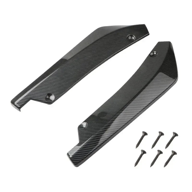Universal Car Bumper Lip Spoiler - Carbon Fiber Style Splitter, Diffuser & Side Skirt Scratch Protector Extension