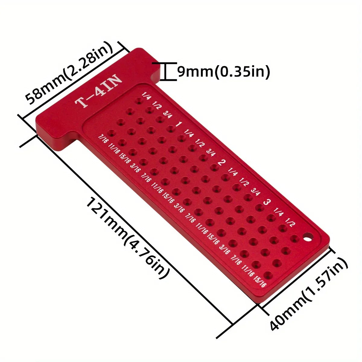 Woodworking Scribe T-Square Ruler – Metric/Inch Aluminum Line Drawing Gauge, Right Angle Protractor for Carpenter Layout