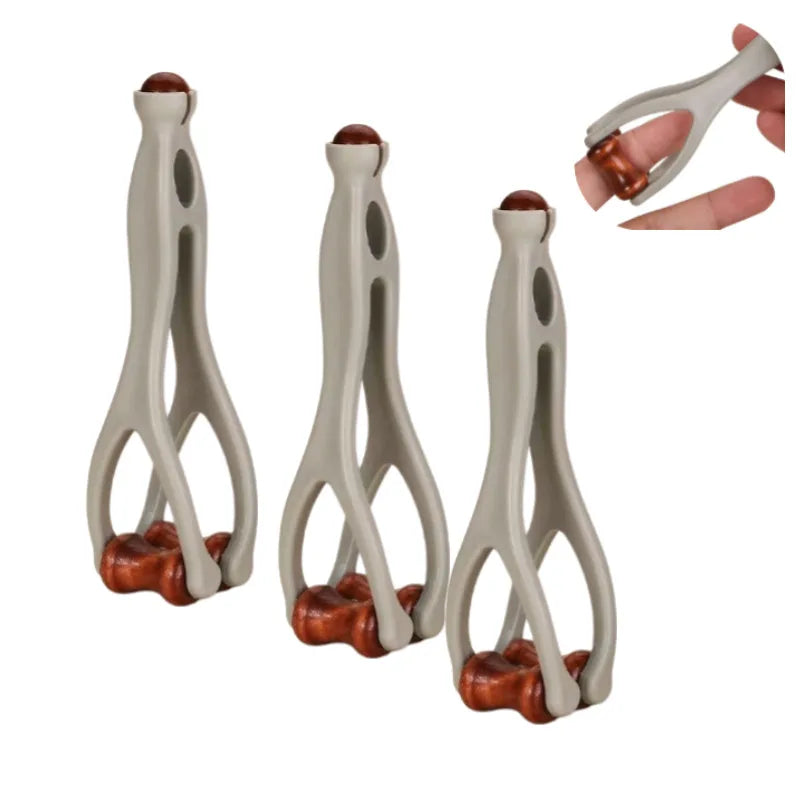 Multifunctional Wooden Finger Massager Roller – Portable Hand Stress Relief Tool for Carpal Tunnel, Pain & Fatigue Relief Massage Device