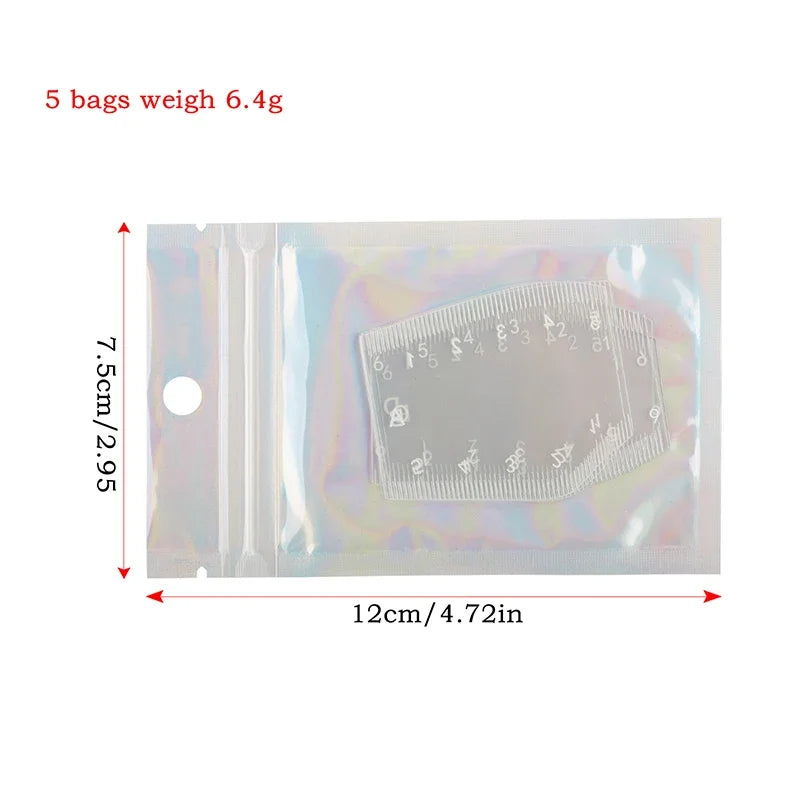 5PCS Brow Shaping Stencils – Portable Eyebrow Design Ruler for Instant Brow Drawing & Grooming Gift