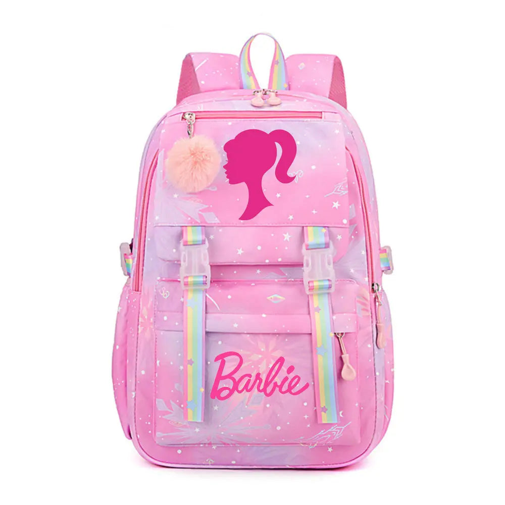 New Barbie Kids School Backpack – Canvas Travel & Laptop Bag for Boys, Girls & Teenagers