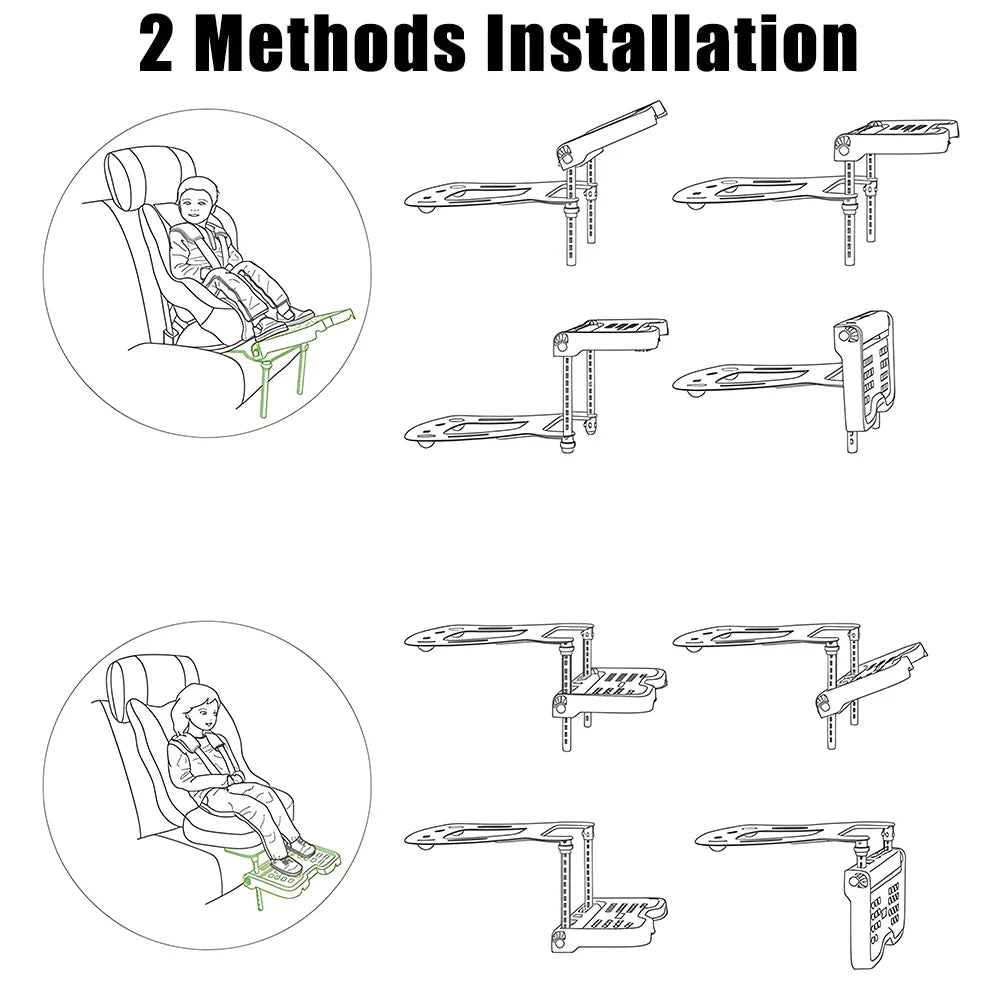 Foldable Car Pram Footrest Attachment – Universal Baby Foot Pedal Rest Holder for Children’s Safety Seat