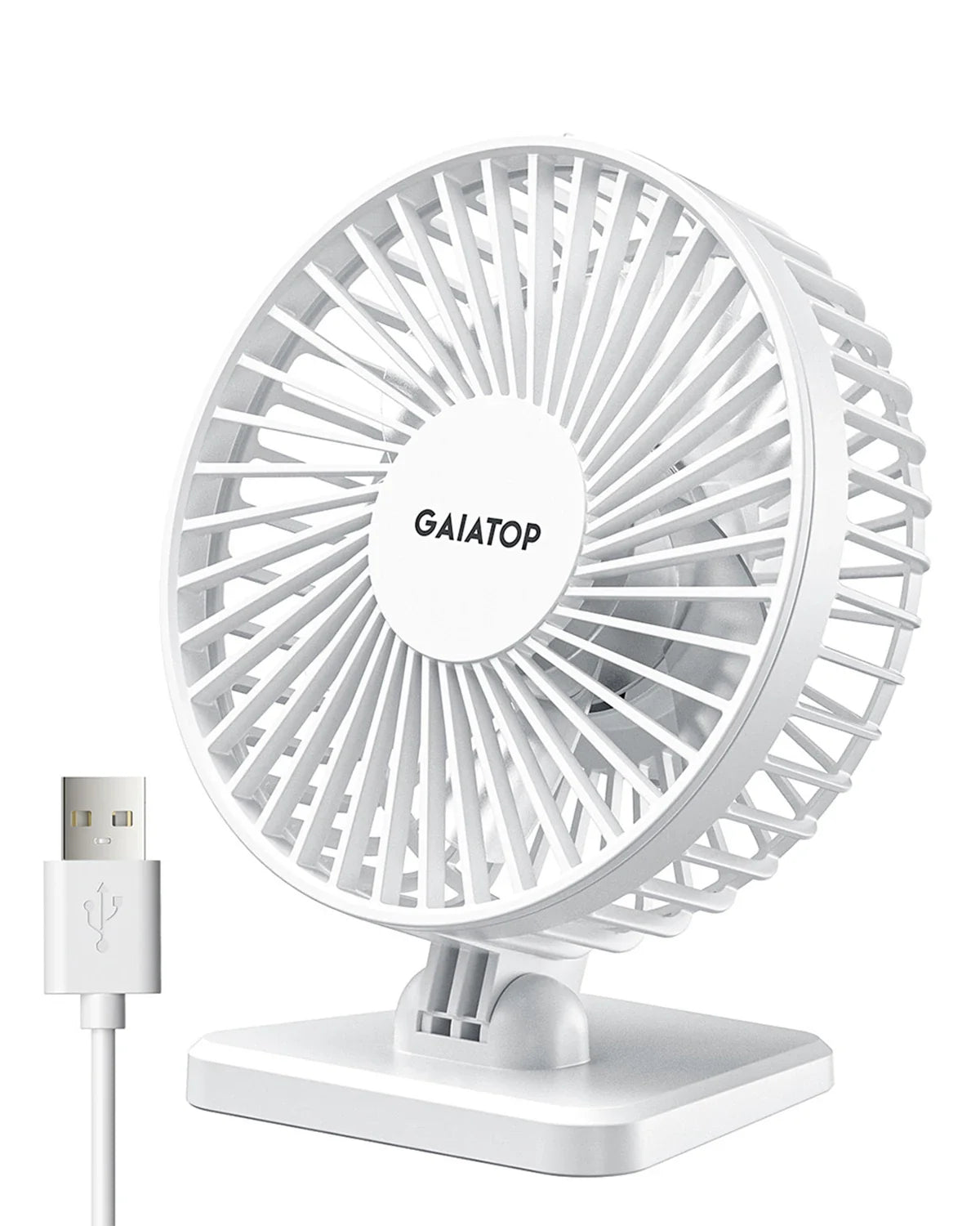 GAIATOP Mini USB Desktop Fan – Portable Quiet Cooling Fan with 3-Speed Adjustment for Home and Office Use