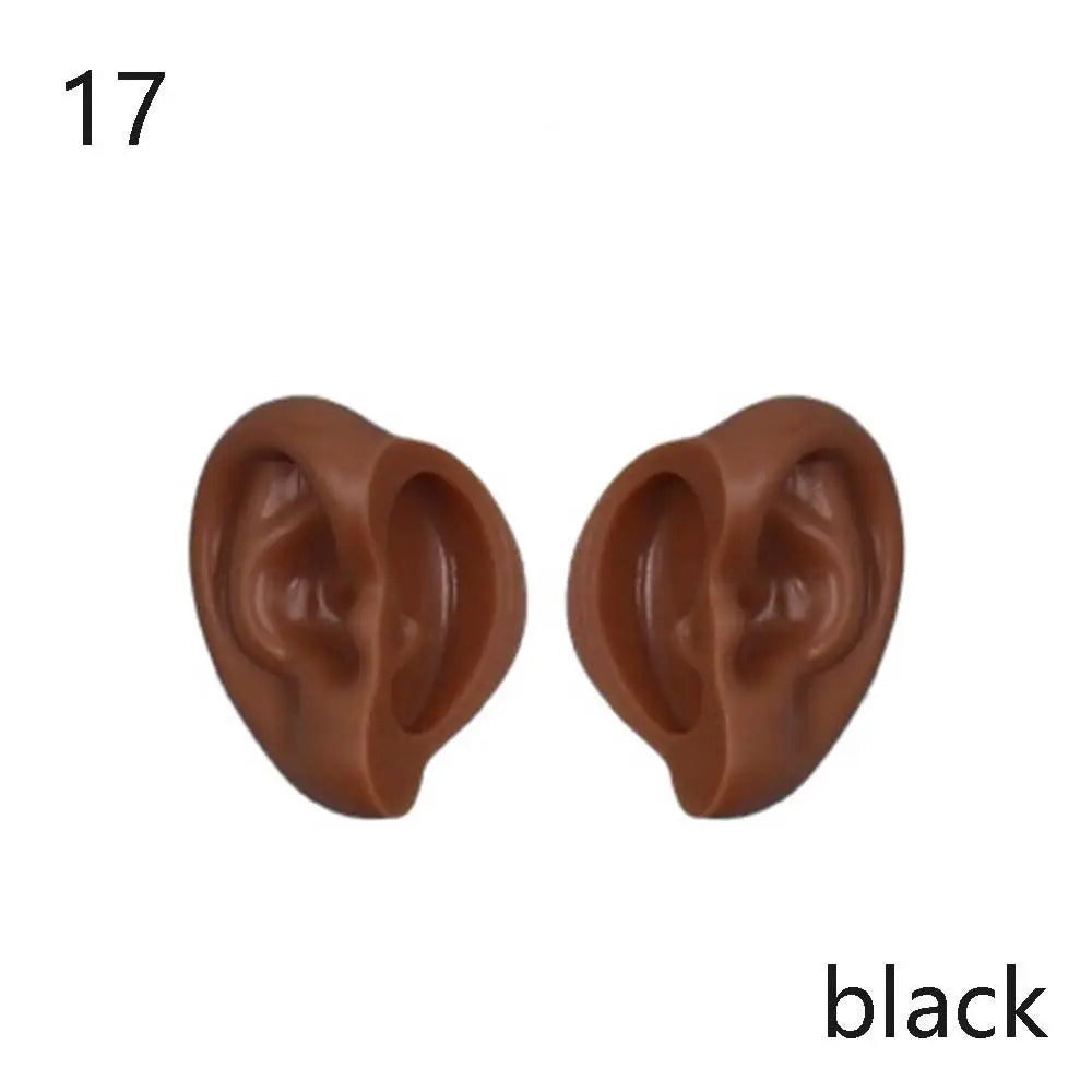 1/6 Doll Elf & Human Plastic Ears – White, Tan, Dark & Super Dark for 30cm Blyth Doll DIY Accessories
