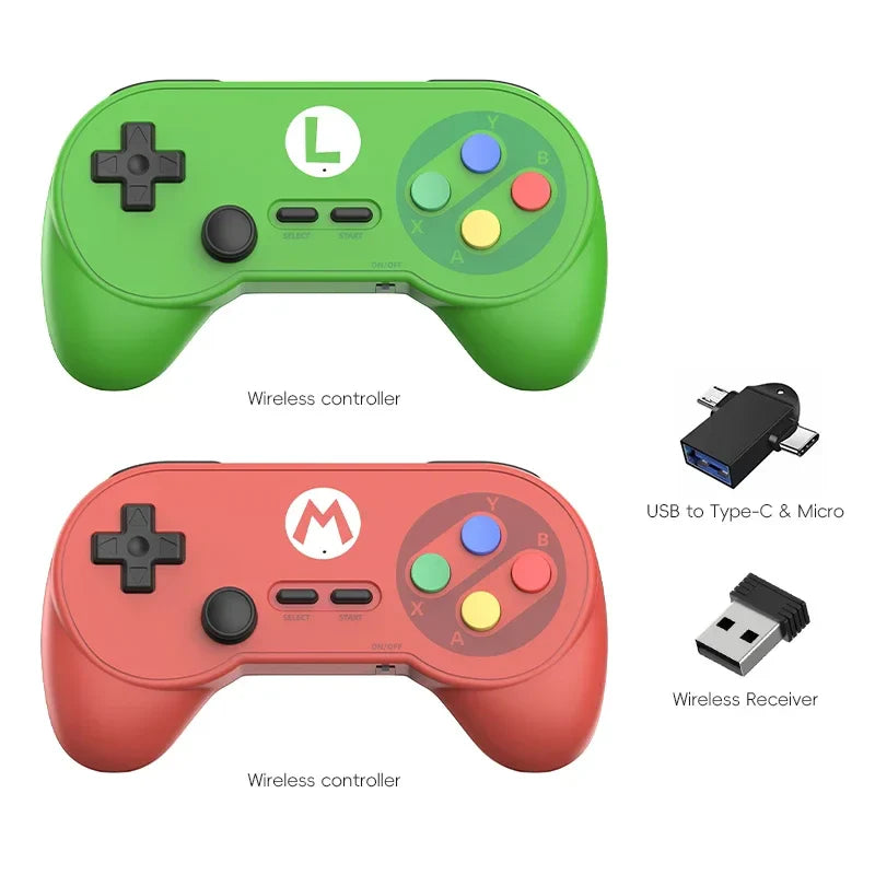 Data Frog PC07 Classic Wireless Retro Game Controller – Dual Receiver Gamepad for PC, Android TV & Arcade Gaming