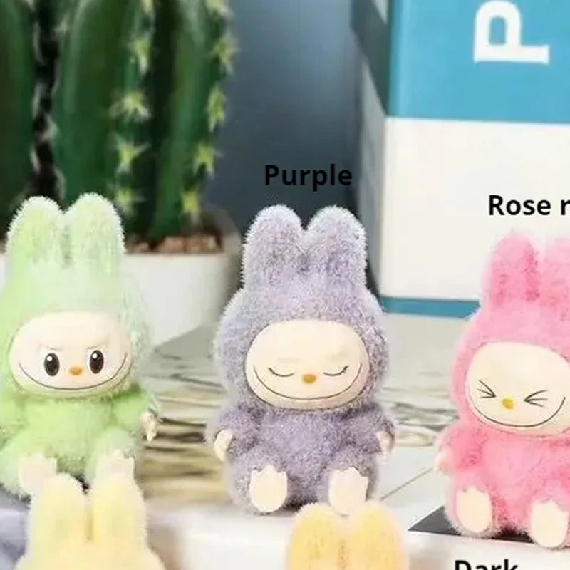 Labubu Mini Plush Toy 4.3cm – Sitting Posture Handmade Cartoon DIY Desktop Ornament Mystery Box Gift