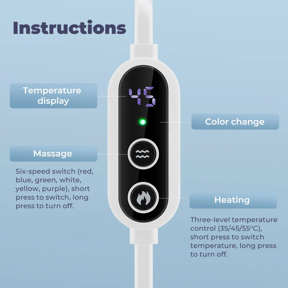 3 Level Hot Compress and 6 Level Vibration Electric Steam Eye Mask - 3D Massage, Smart Timing, Constant Temperature for Sleep Relief