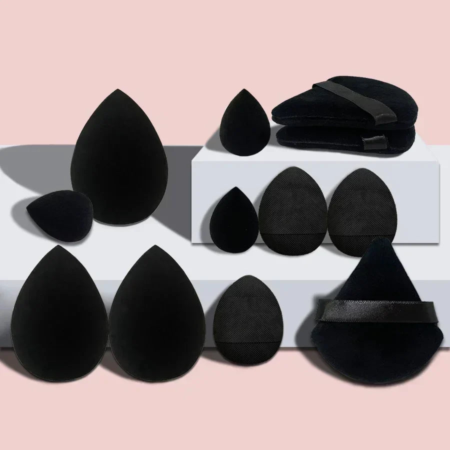 12PCS Velvet Triangle Makeup Sponges – Mini Finger Puffs & Beauty Eggs for Foundation and Liquid Makeup