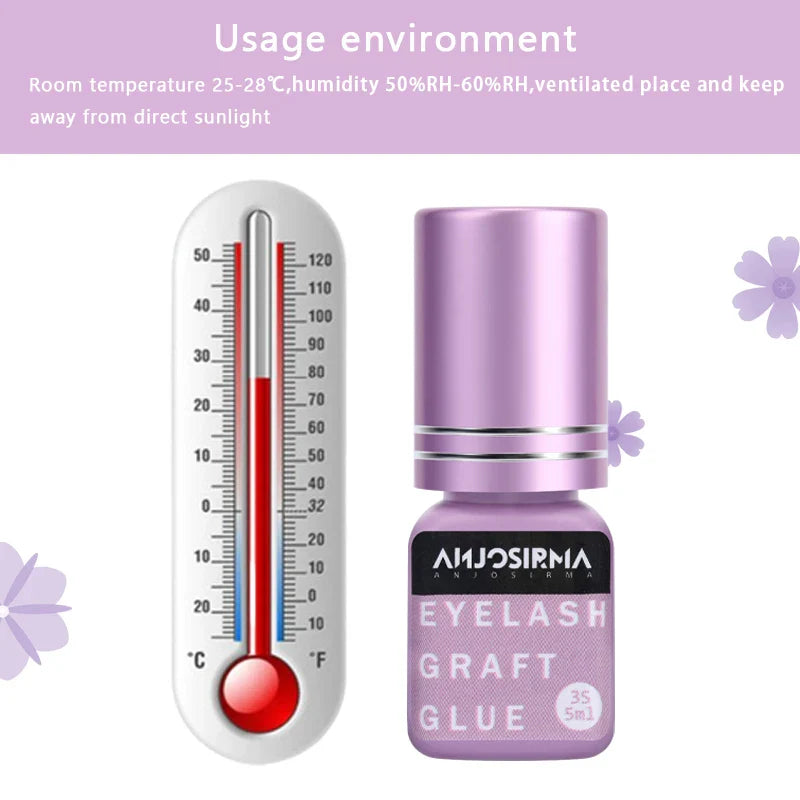 ANJOSIRMA Fast Drying Fake Eyelash Gel 5ml – Instant Eyelash Extension in 1-2 Seconds