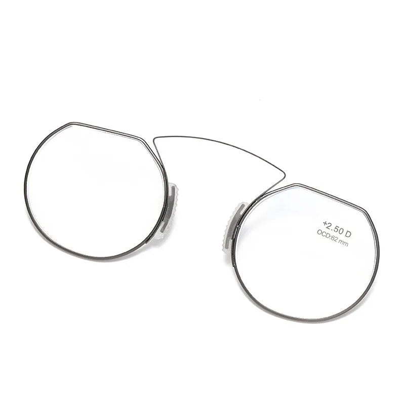Clip-On Nose Reading Glasses – Anti-Blue Light Presbyopic Eyewear for Men & Women, 1.5 Magnification